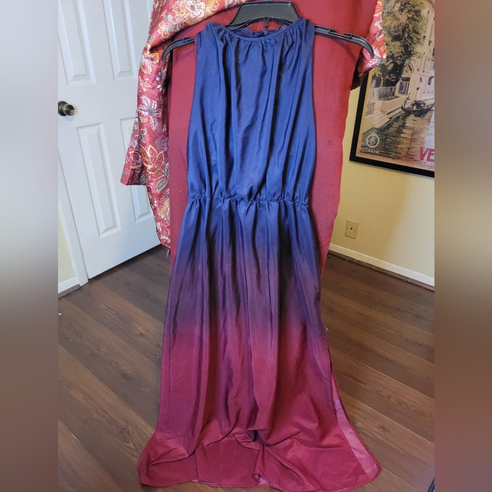 Purple halter maxi
